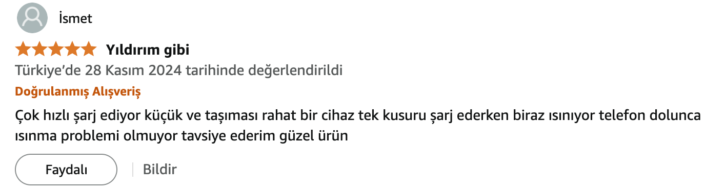 Kullanıcı Yorumu