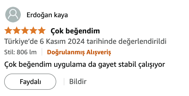 Kullanıcı Yorumu